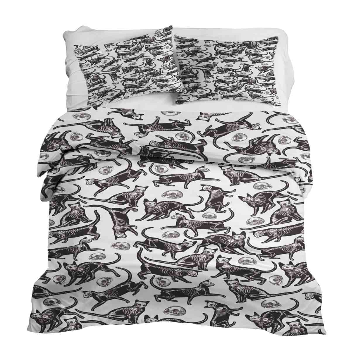 Original Therapiedecke - Ensemble de literie en coton TD chat Halloween