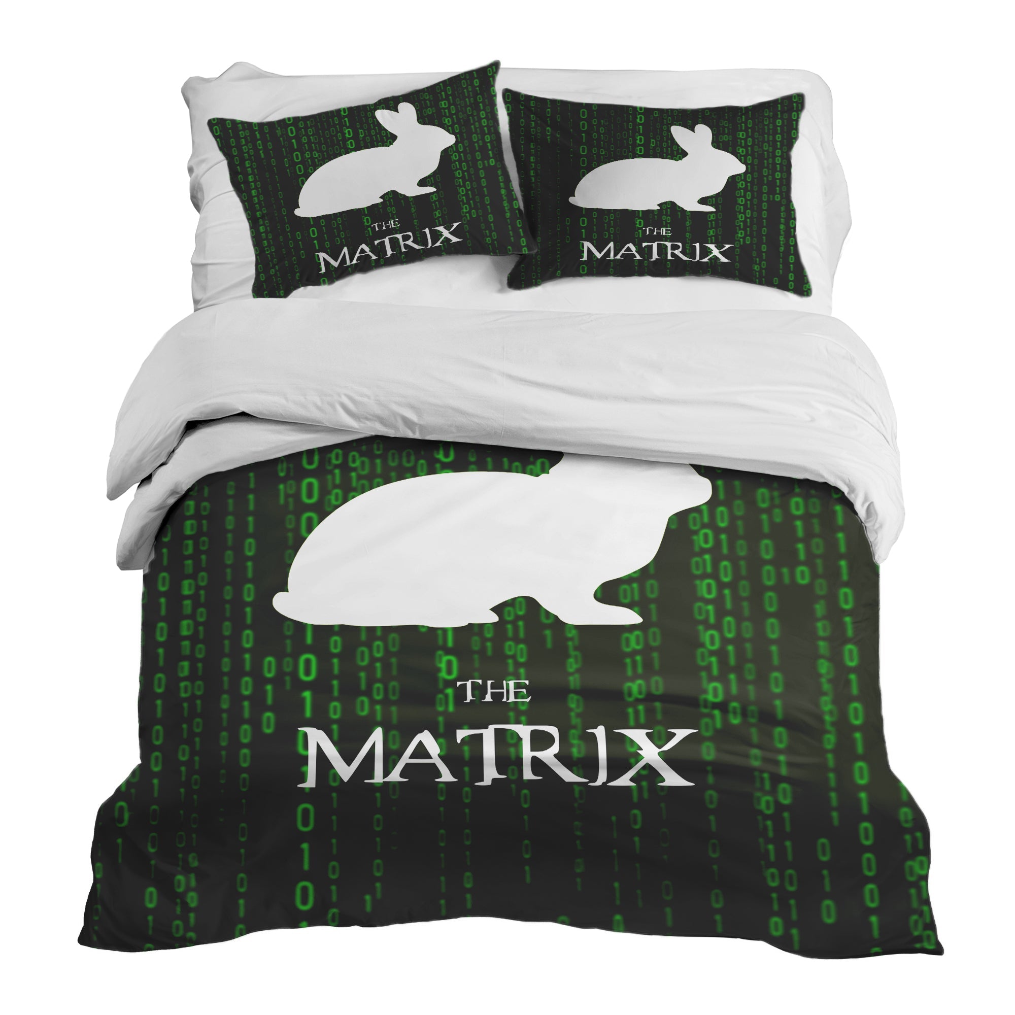Couverture thérapeutique originale - ensemble de literie coton Matrix Code vert