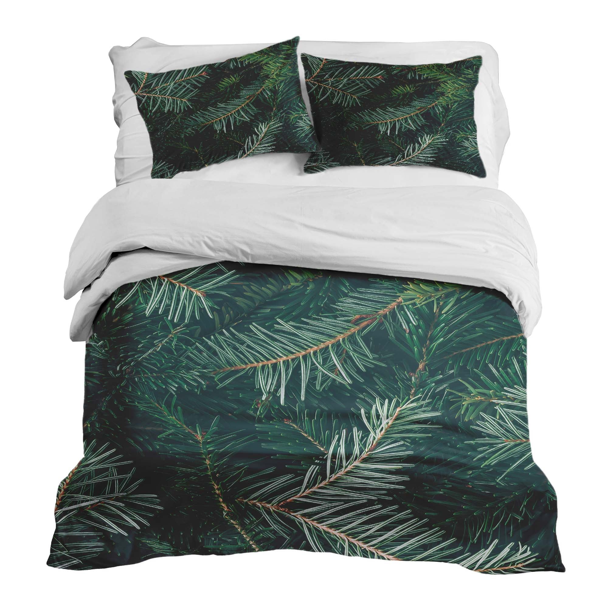 Set de linge de lit Therapiedecnen avec des branches de sapin vertes