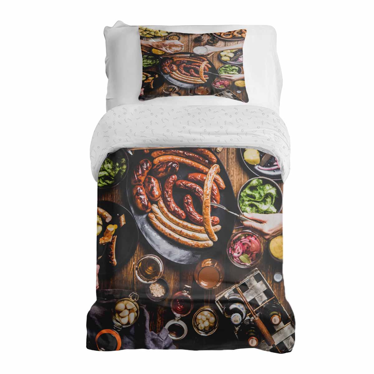 Original Therapiedecke - Ensemble de literie en coton TD avec plateau de charcuterie