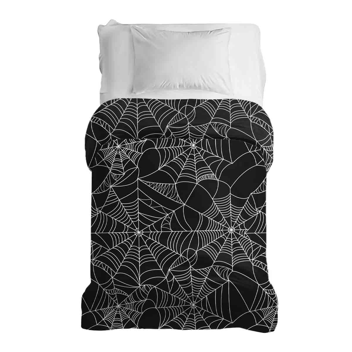 Couverture thérapeutique originale - Housse en coton noire avec toile d'araignée