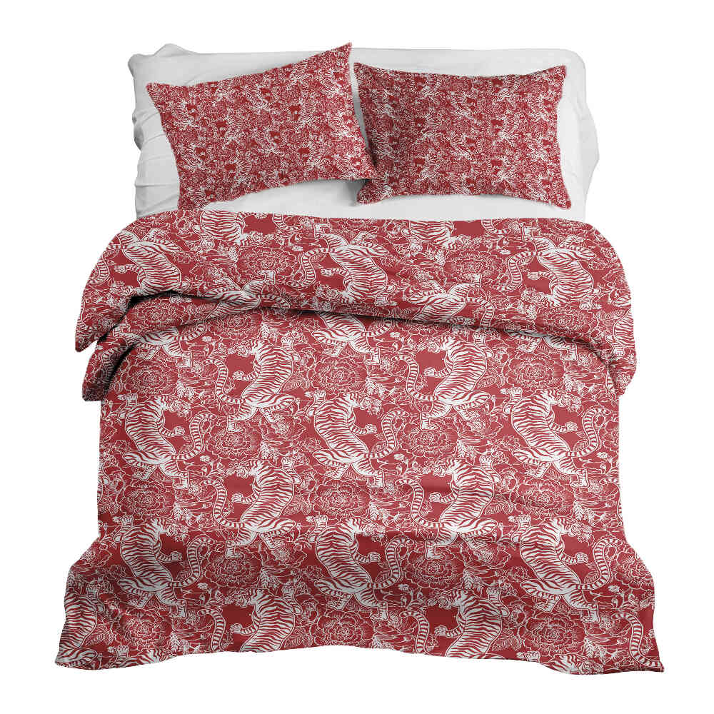 Original Therapiedecke - Ensemble de literie en coton Tigre chinois