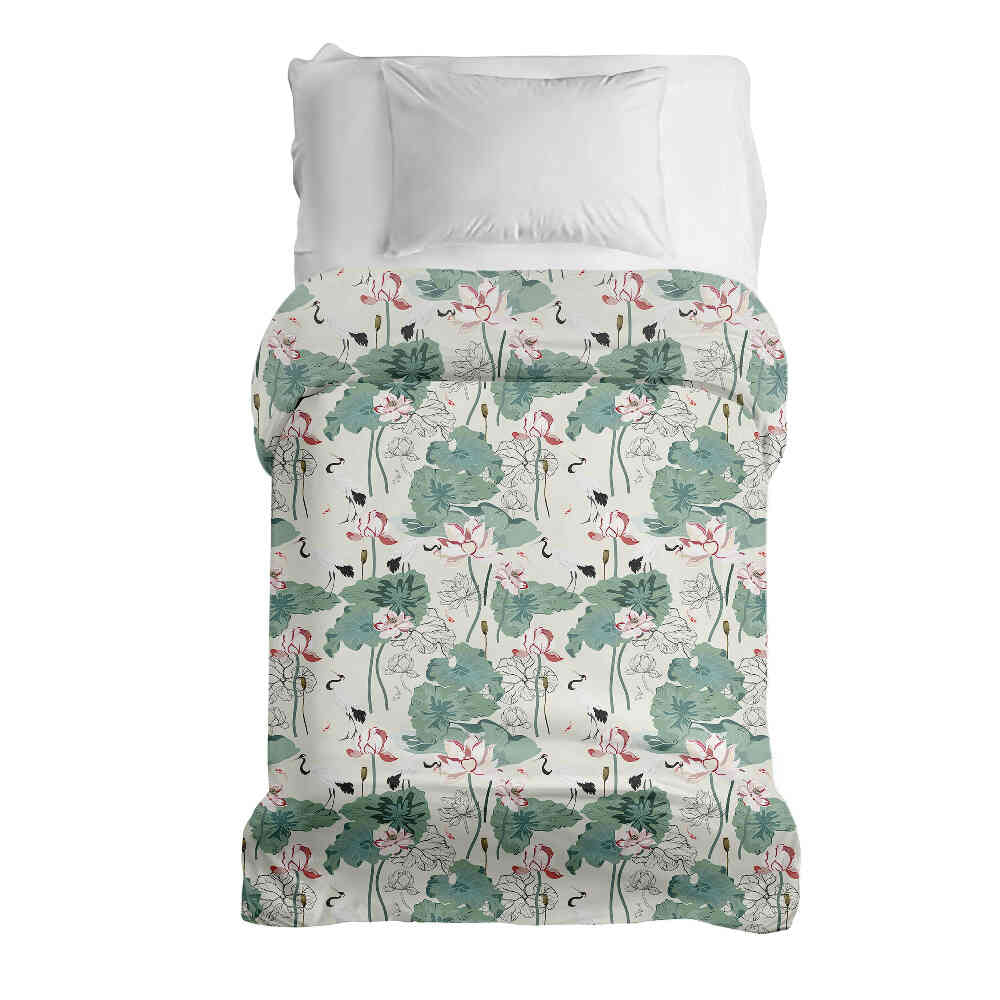 Couverture thérapeutique originale - Housse en coton Nénuphar