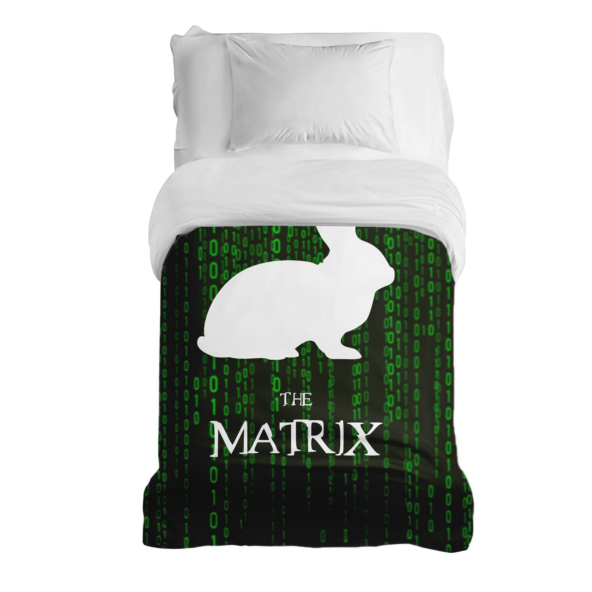 Couverture thérapeutique originale - Housse en coton Code Matrix Vert