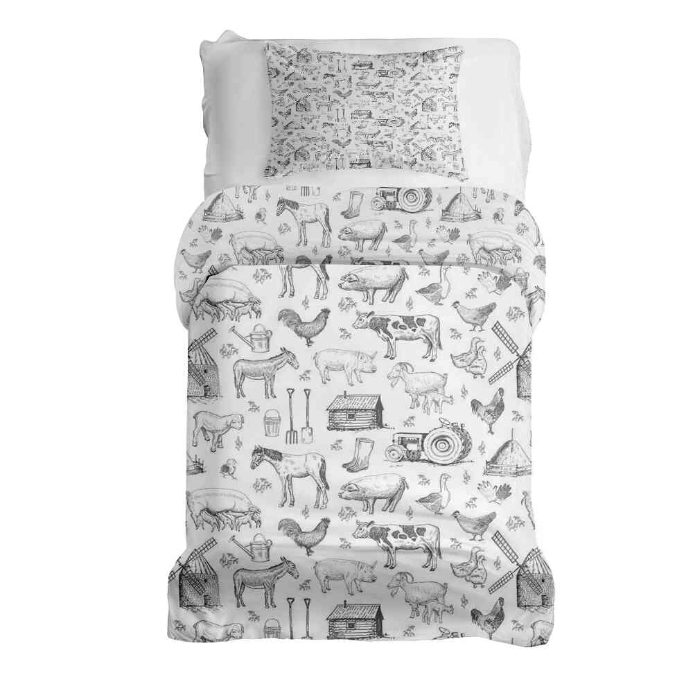 Original Therapiedecke - Ensemble de literie en coton gris ferme