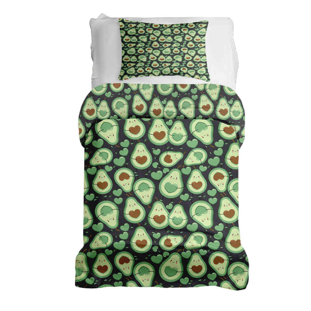 Original Therapiedecke - Ensemble de literie en coton Avocats verts