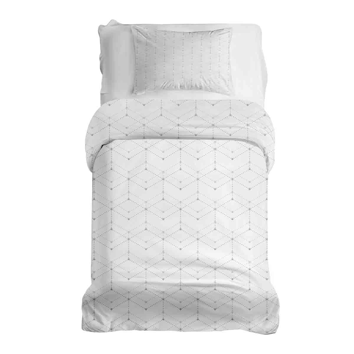 Ensemble de literie avec couverture thérapeutique blanc à motif à pois