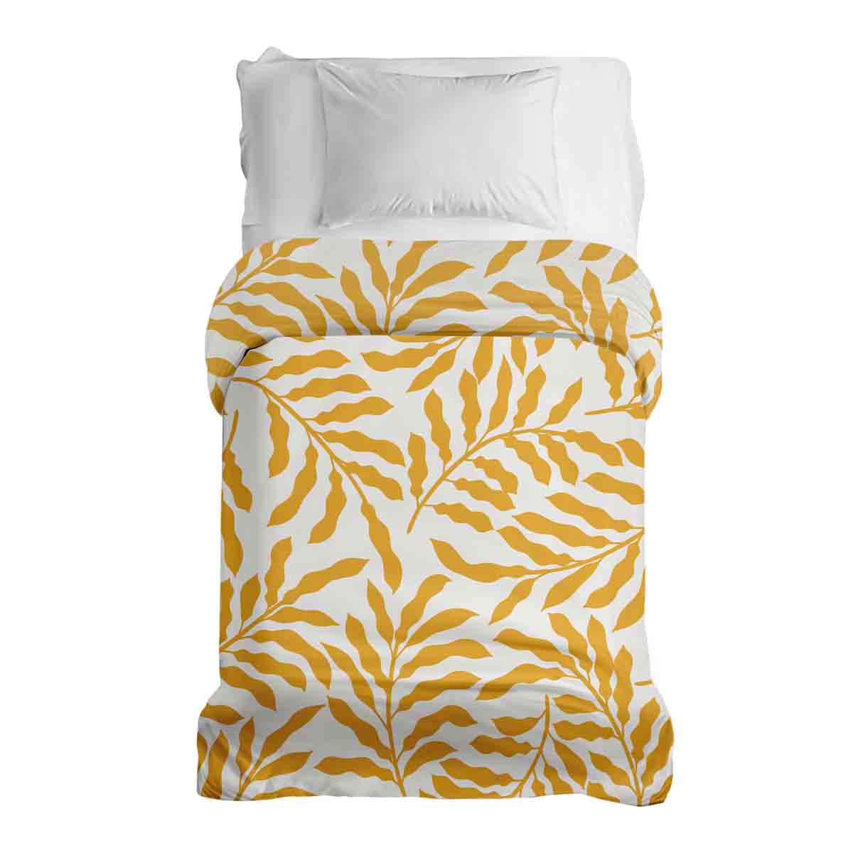 Couverture thérapeutique originale - Housse en coton avec branches jaunes