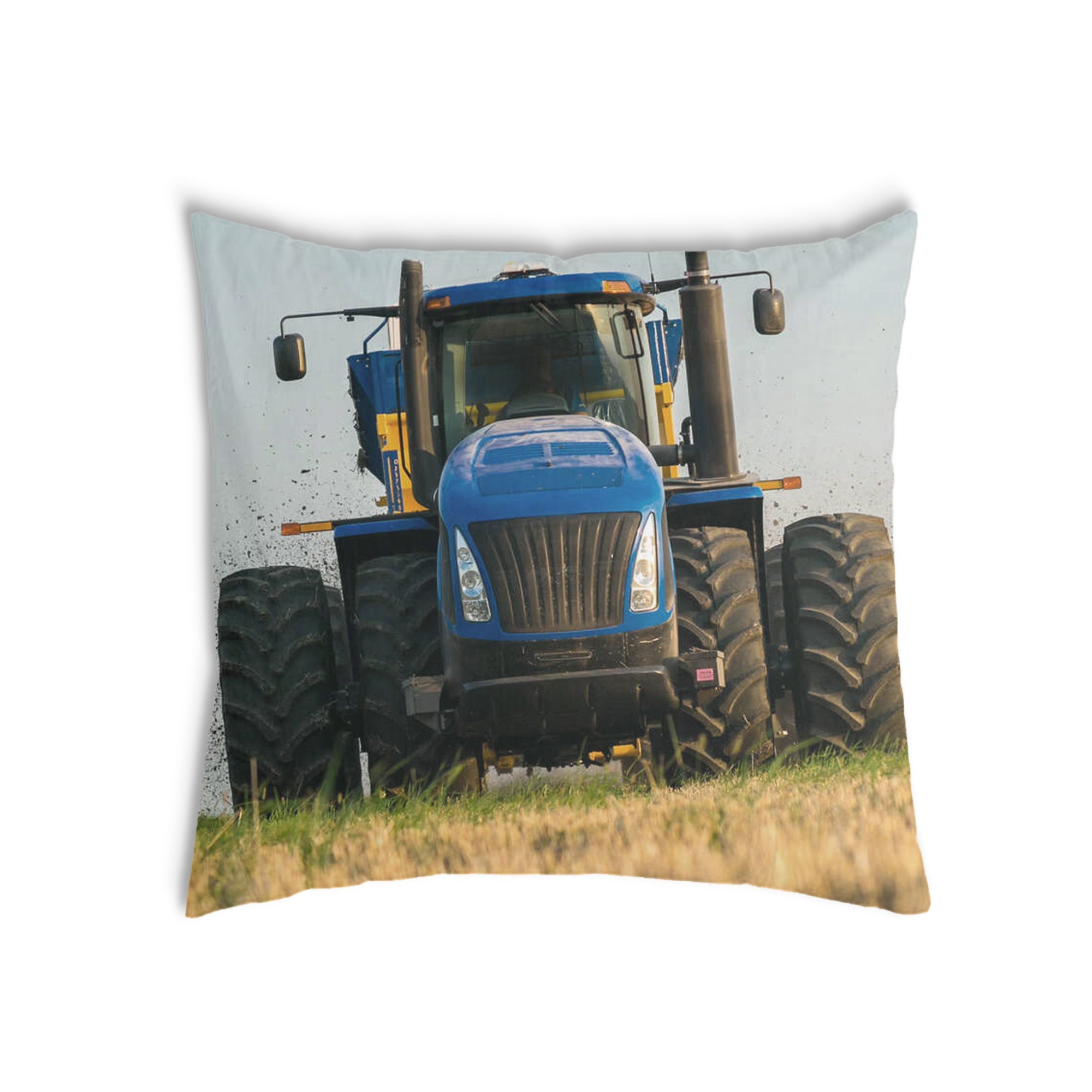 Coussin de santé tracteur en bleu