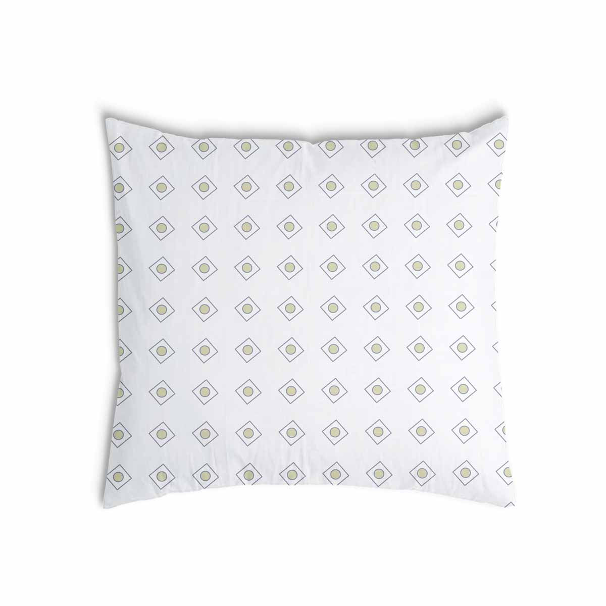 Coussin de santé blanc avec des cercles verts