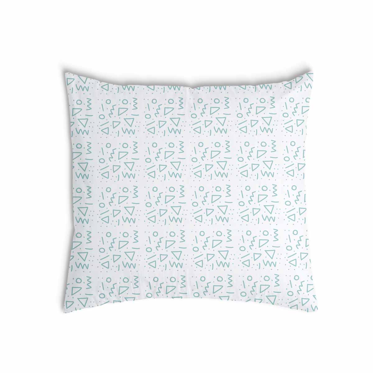Coussin de santé blanc avec formes bleues
