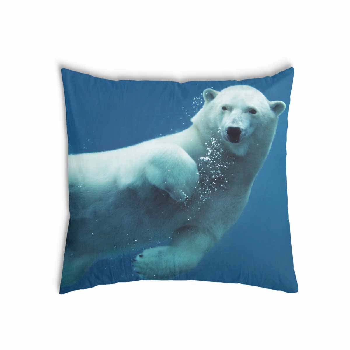 Coussin de santé bleu avec ours polaire