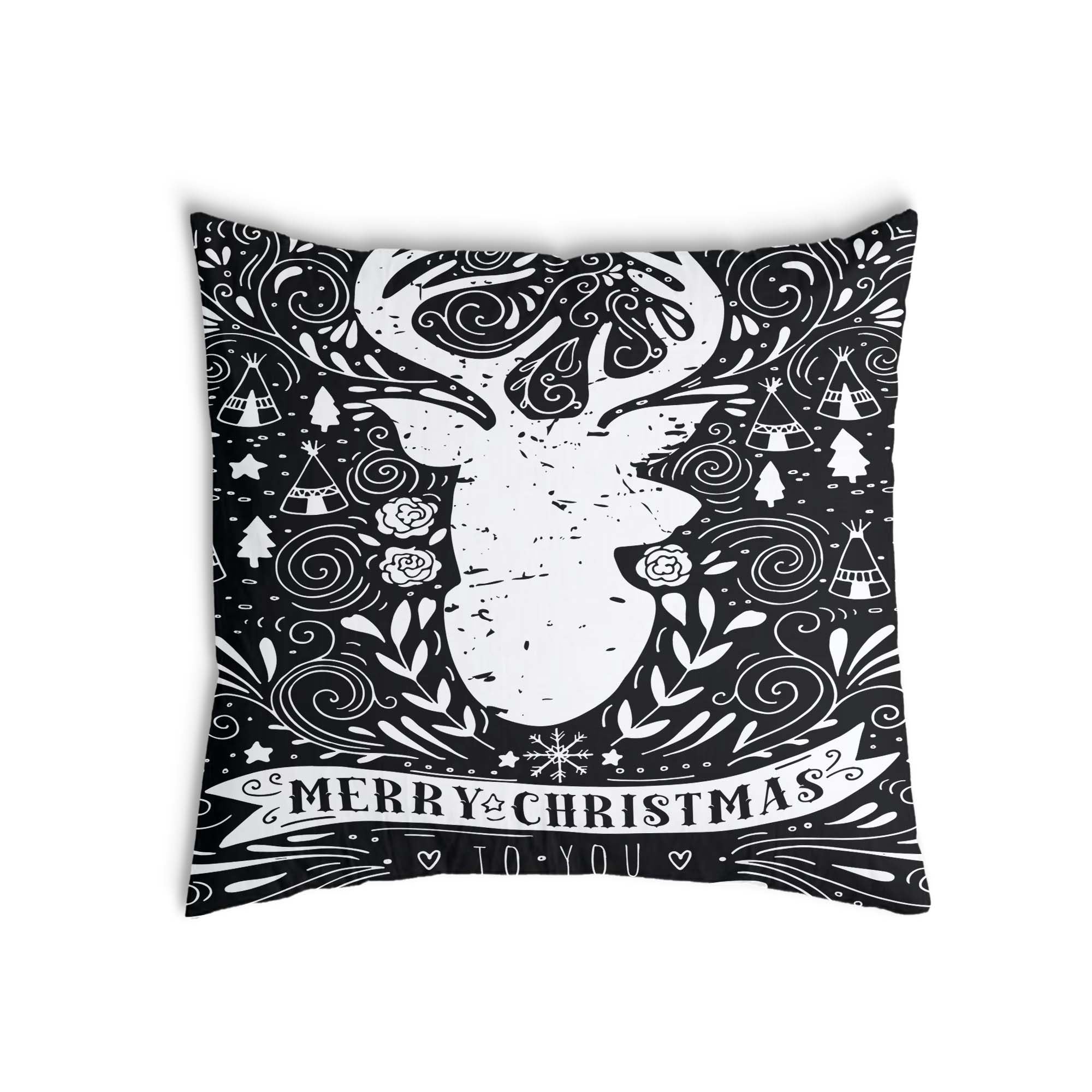 Coussin de santé noir Joyeux Noël