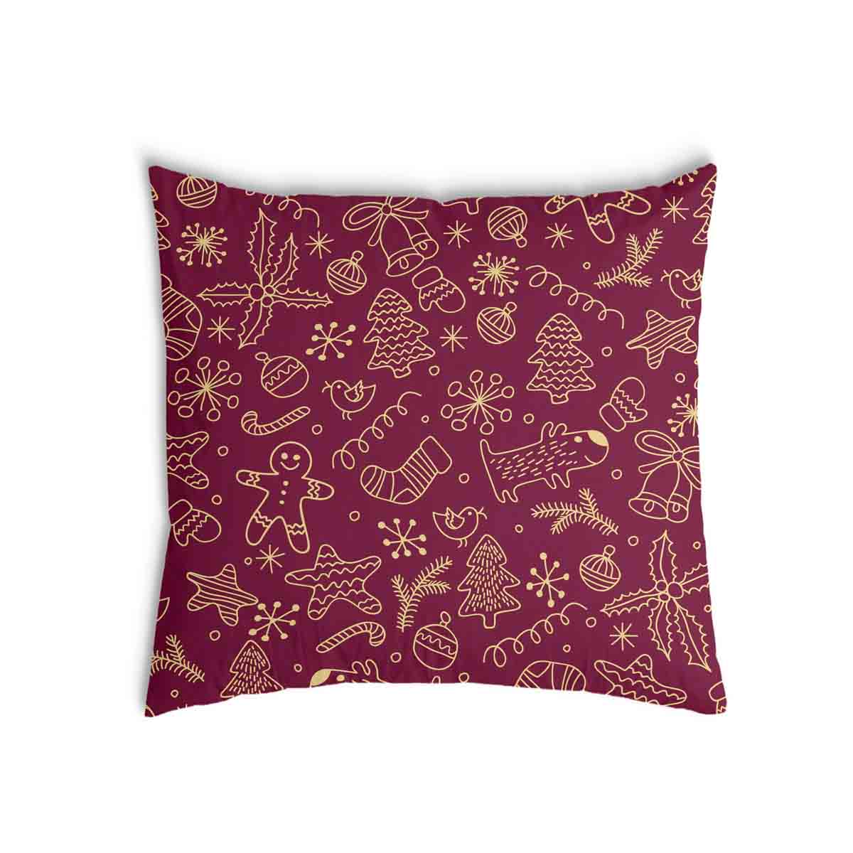 Coussin de santé rouge avec motifs de Noël amusants