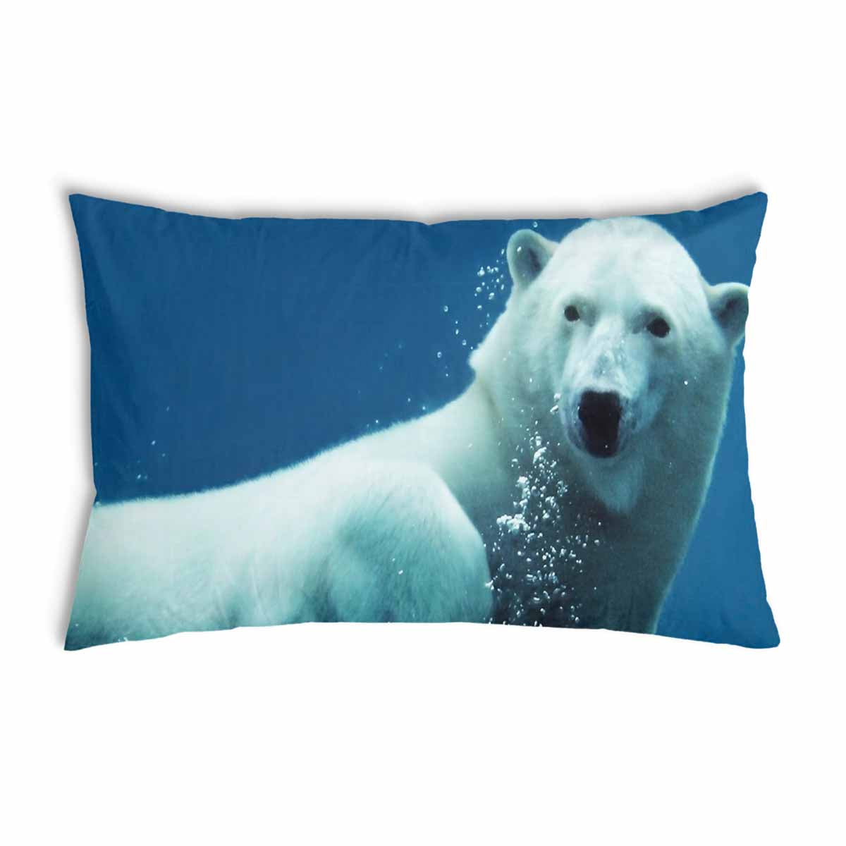 Coussin de santé bleu avec ours polaire