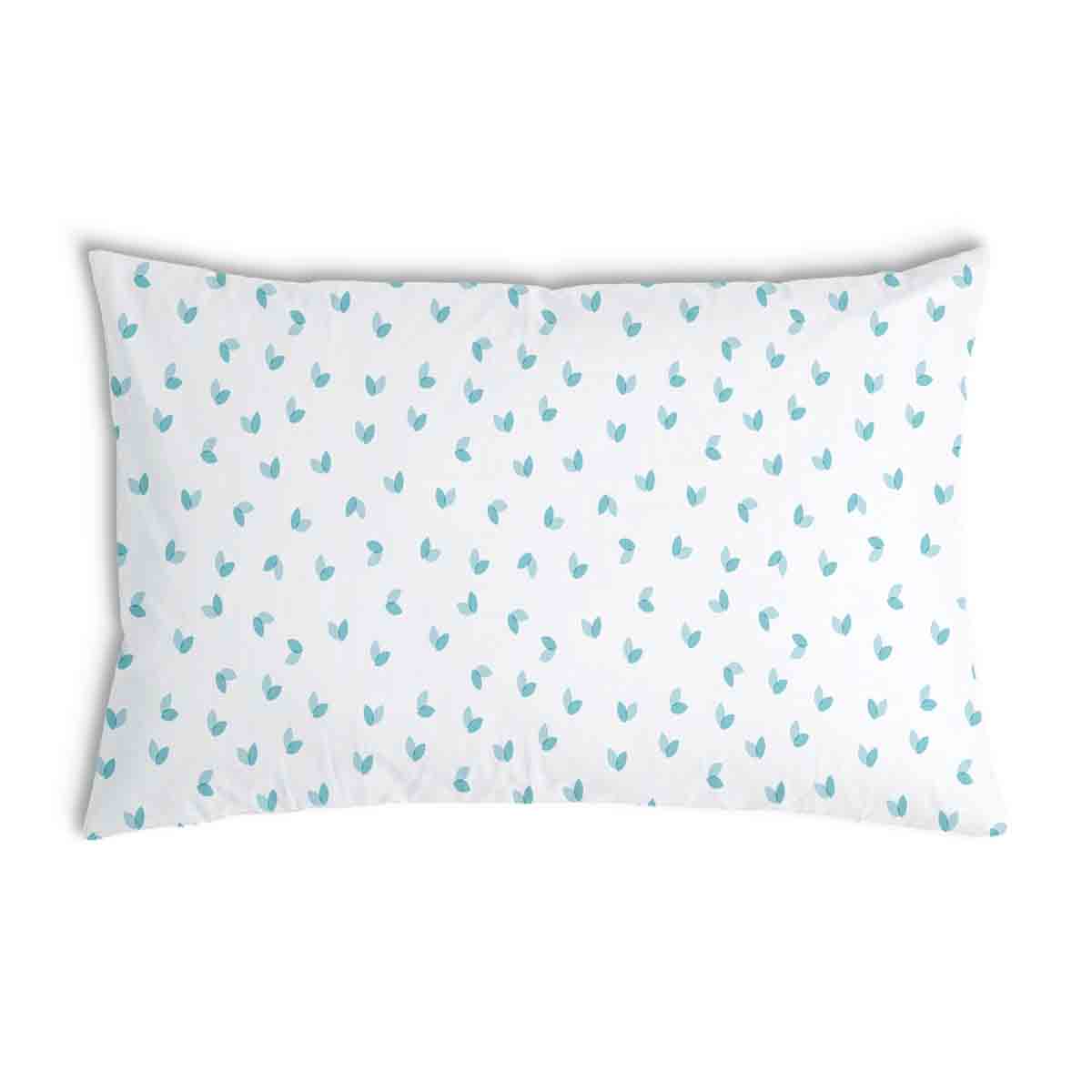 Coussin de santé blanc avec petits cœurs bleus