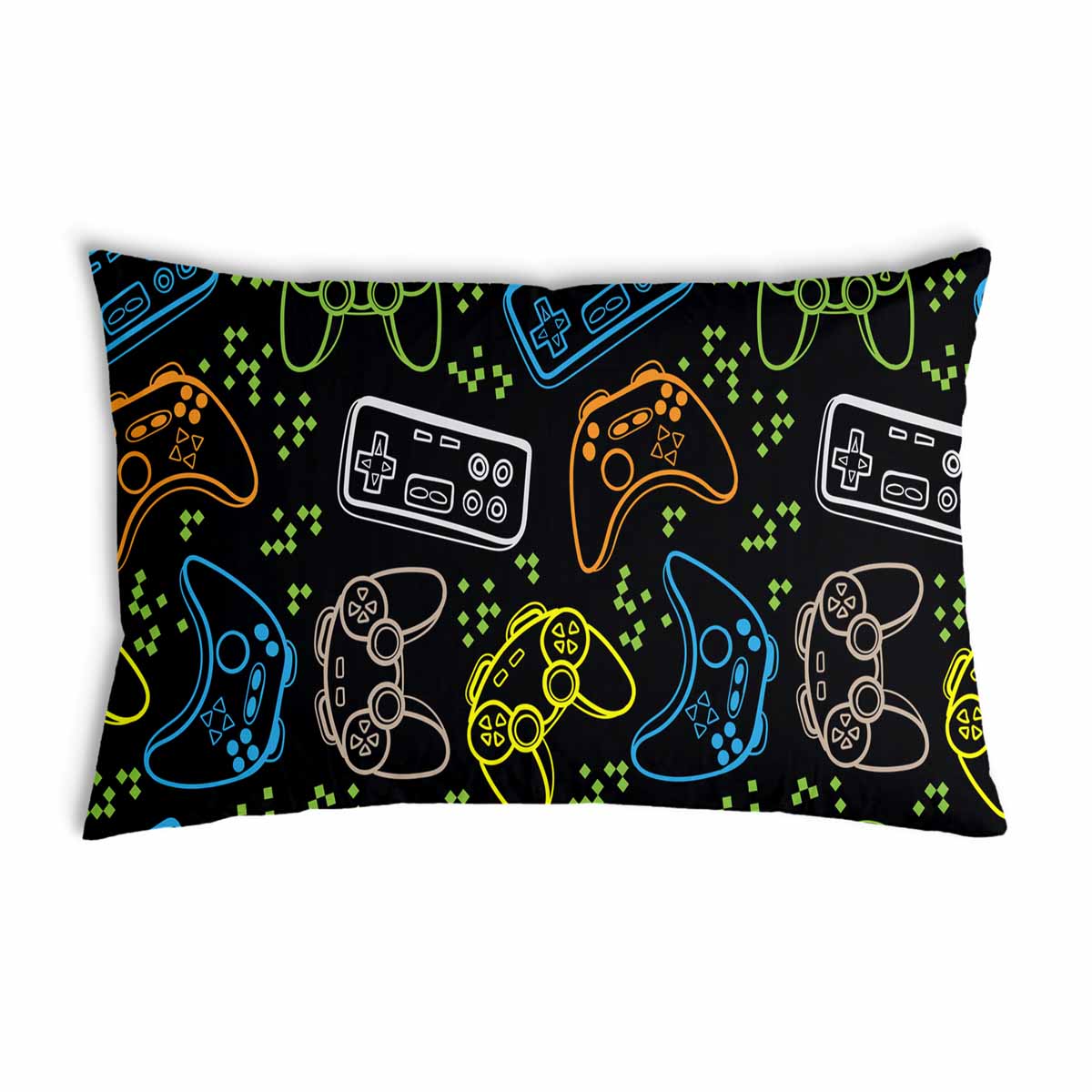 Coussin de santé noir avec consoles de jeux