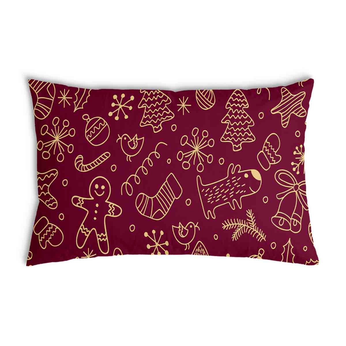 Coussin de santé rouge avec motifs de Noël amusants