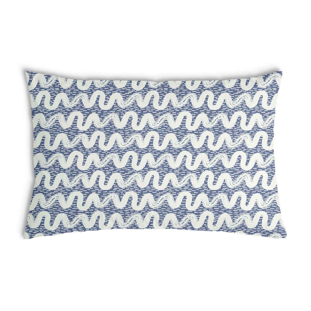 Coussin de santé bleu vagues blanches