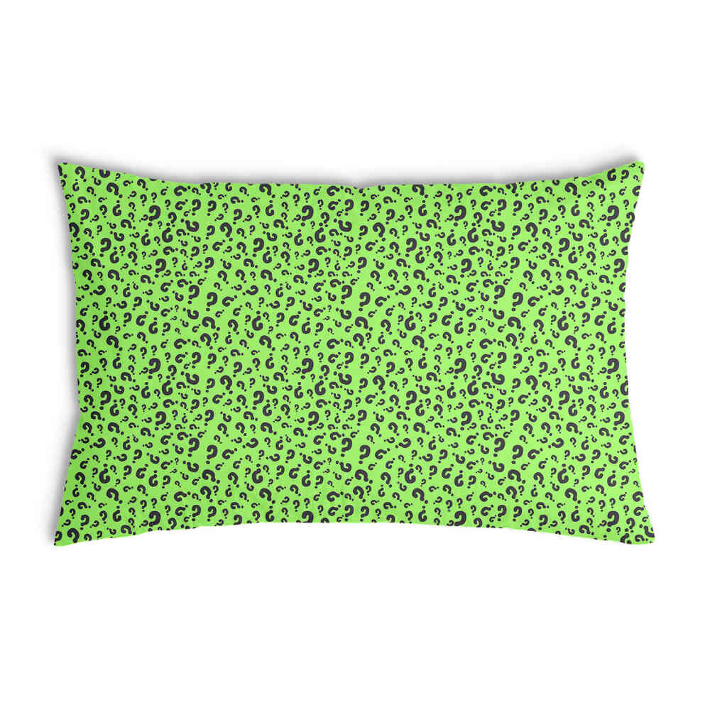 Coussin de santé vert clair avec point d'interrogation