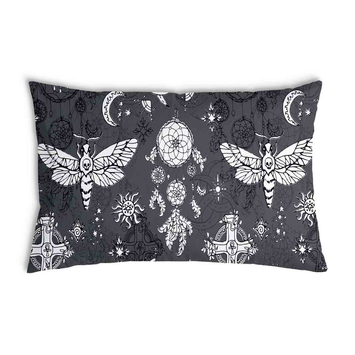 Coussin de santé noir libellule effrayante