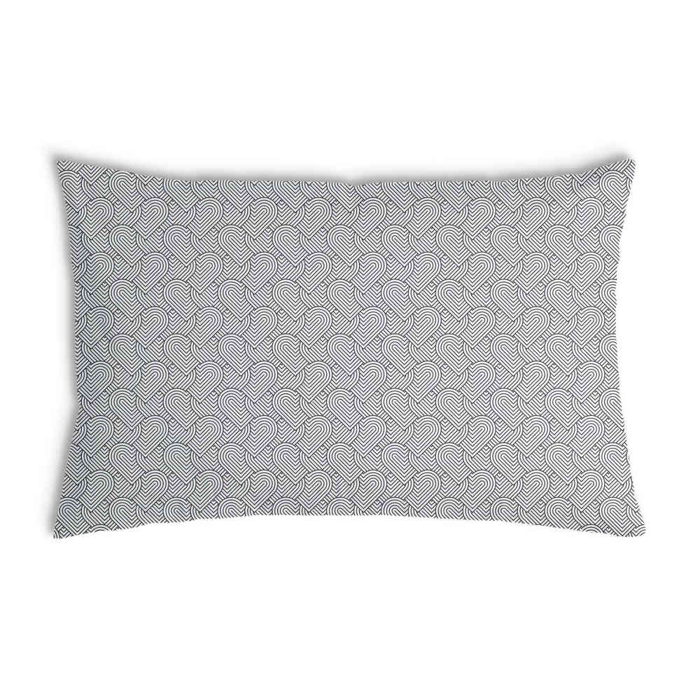 Coussin de santé gris cœurs géométriques
