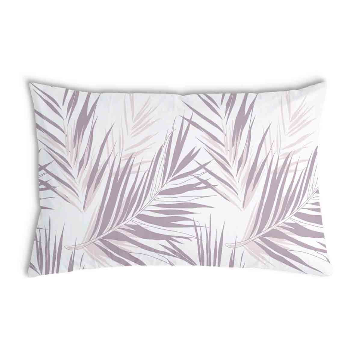 Coussin de santé blanc avec feuilles violettes