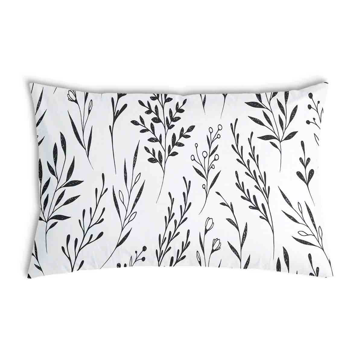 Coussin de santé blanc avec des branches noires