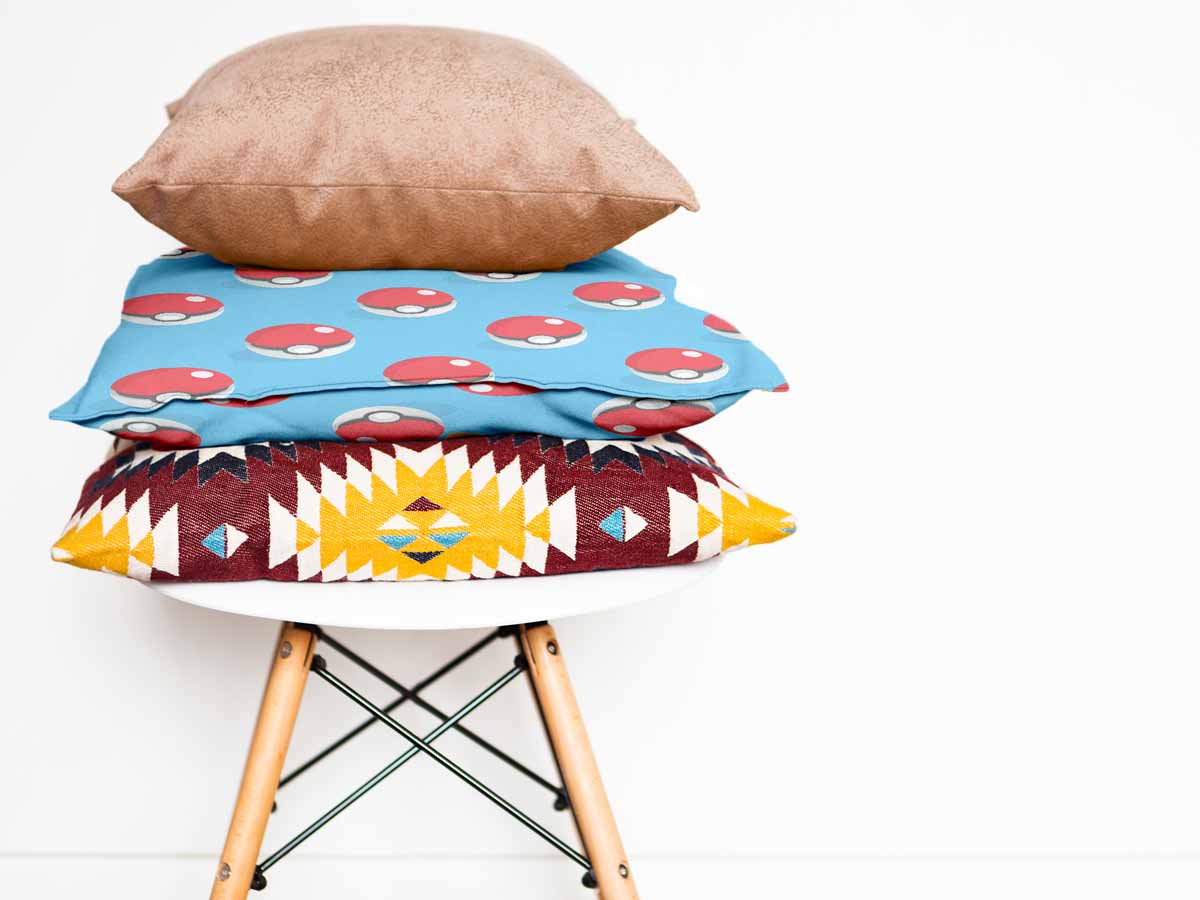 Coussin de santé bleu clair avec Pokémon