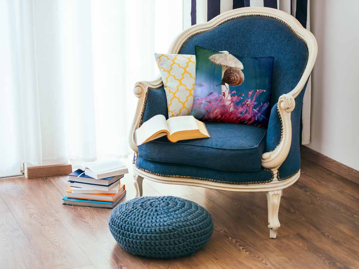 Coussin de santé avec champignon et escargot