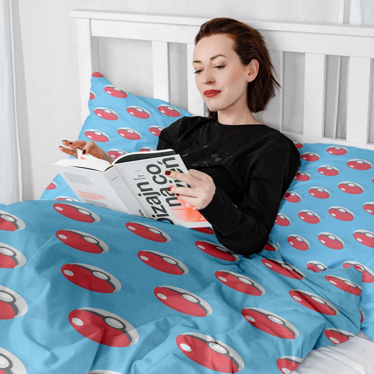 Original Therapiedecke - Ensemble de literie en coton Bleu clair avec Pokémon