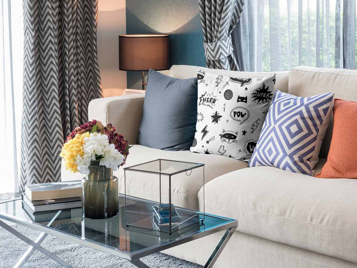 Coussin de santé blanc super-héros