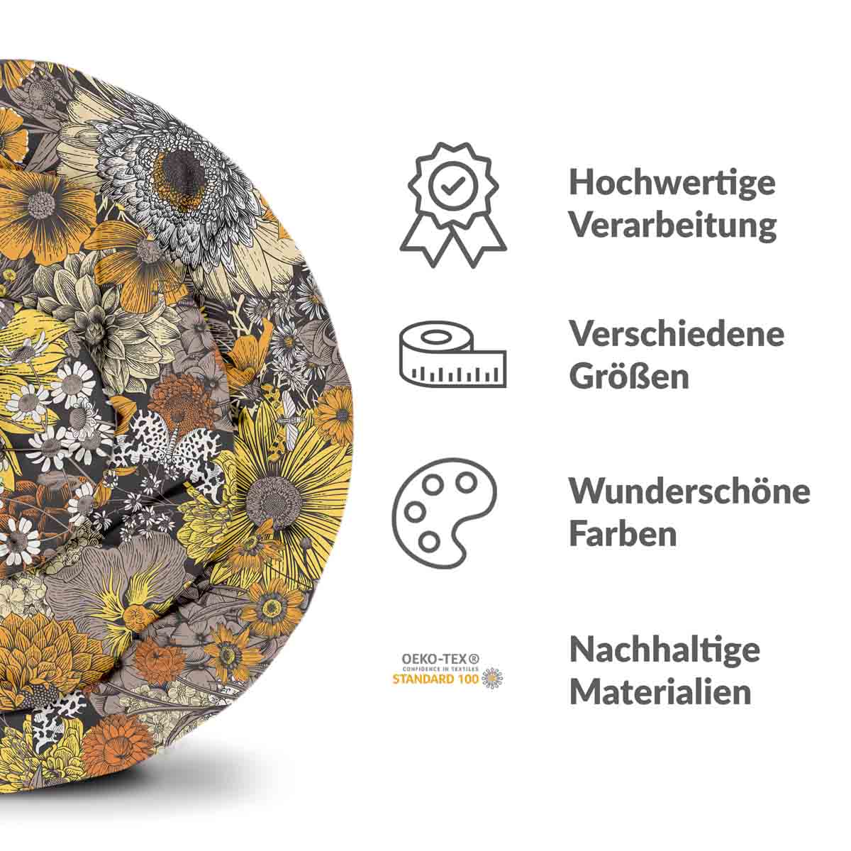 Original Therapiedecke - Ensemble de literie en coton fleurs jaunes