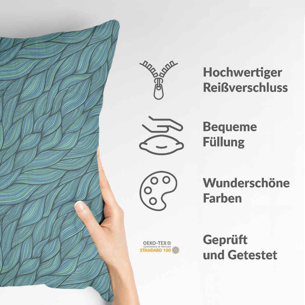 Coussin de santé tressé vert