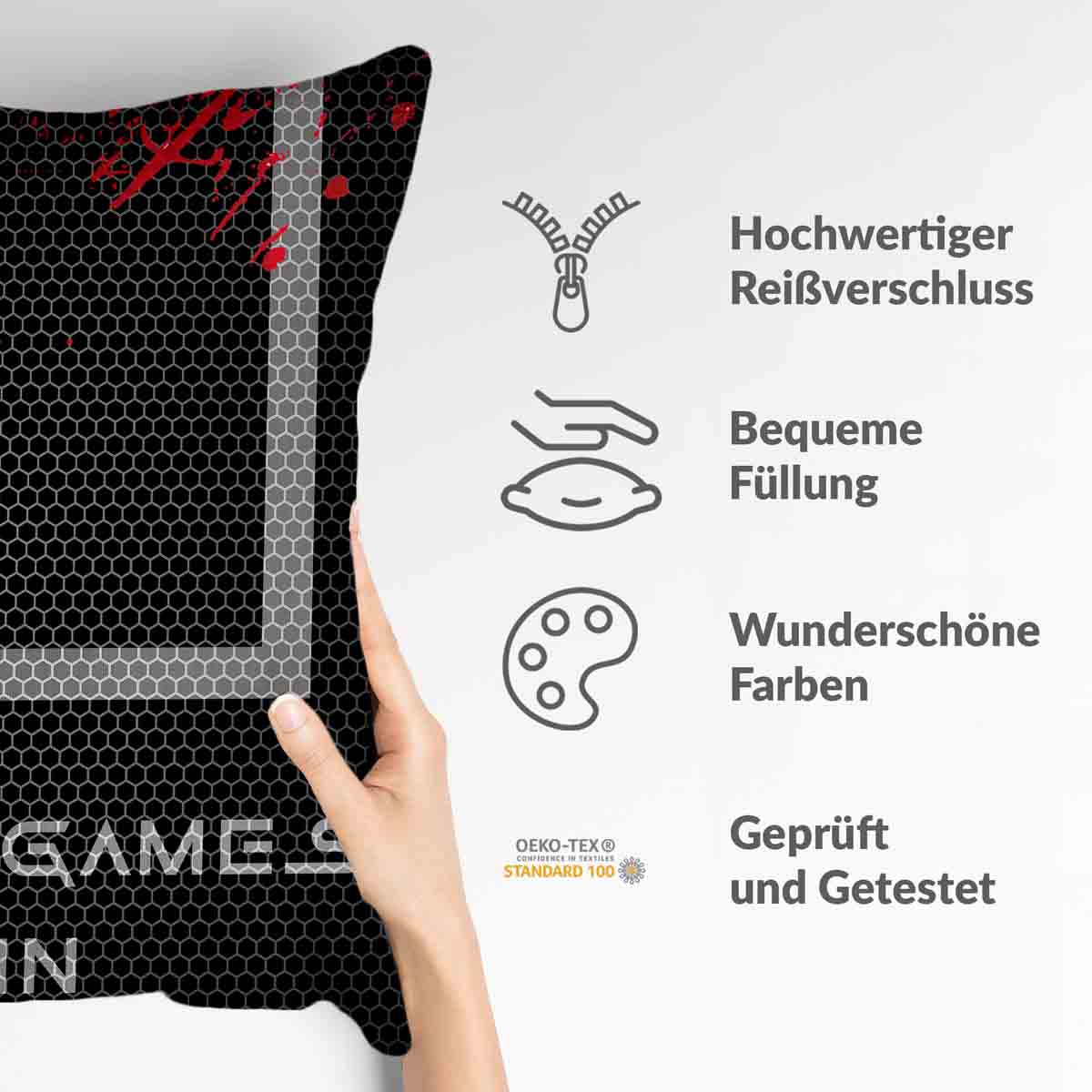 Coussin de santé noir Let's Play