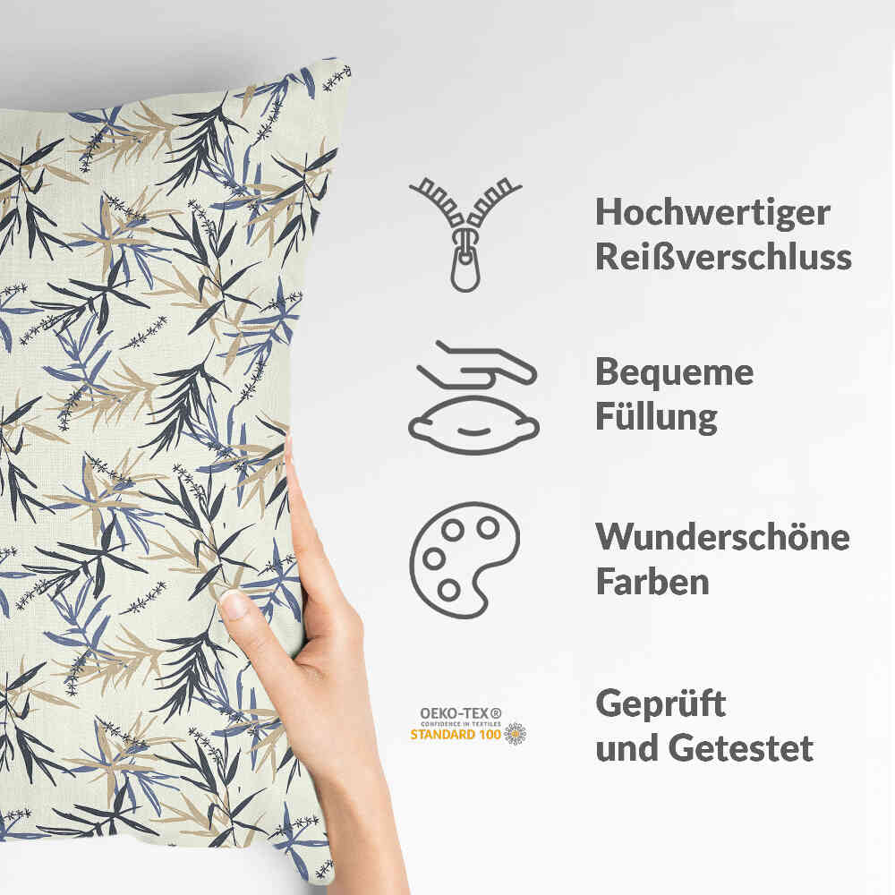 Coussin de santé motif feuille beige