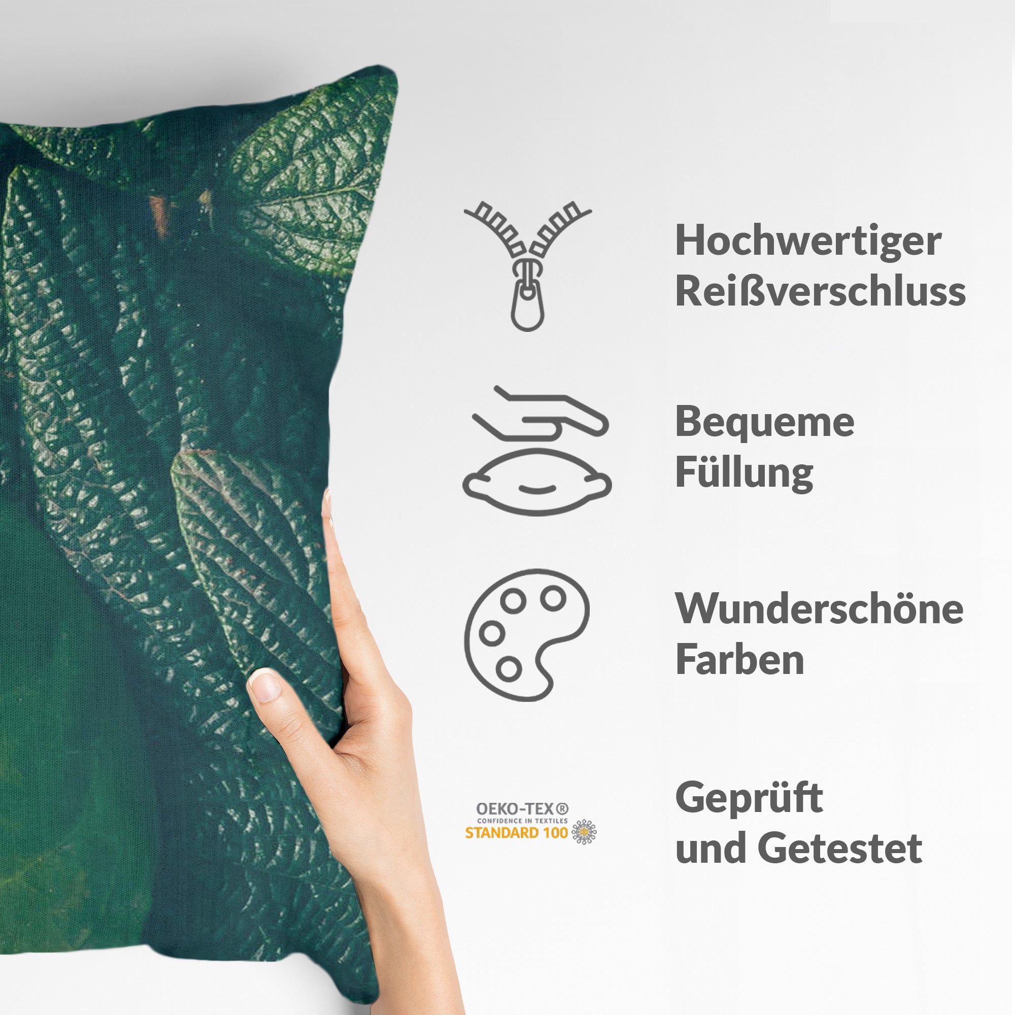 Coussin de santé Feuilles vertes