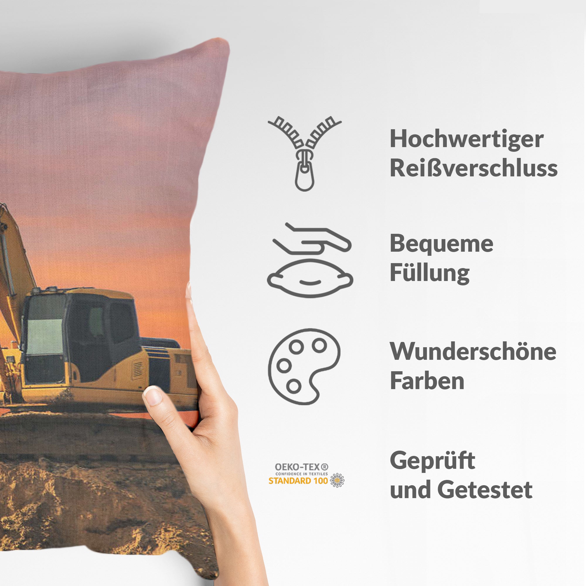 Coussin de santé Tracteur au lever du soleil