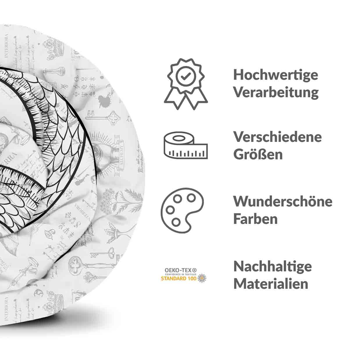 Original Therapiedecke - Ensemble de literie en coton avec Motif Serpent