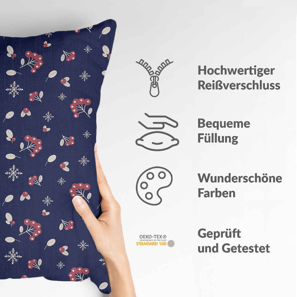 Coussin de santé bleu groseille