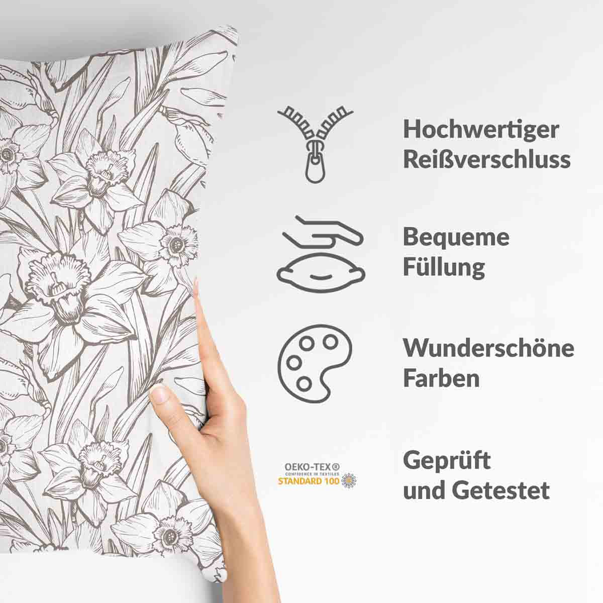 Coussin de santé avec jonquilles