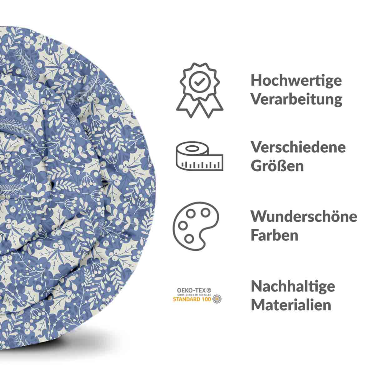 Original Therapiedecke - Ensemble de literie en coton Bleu Noël