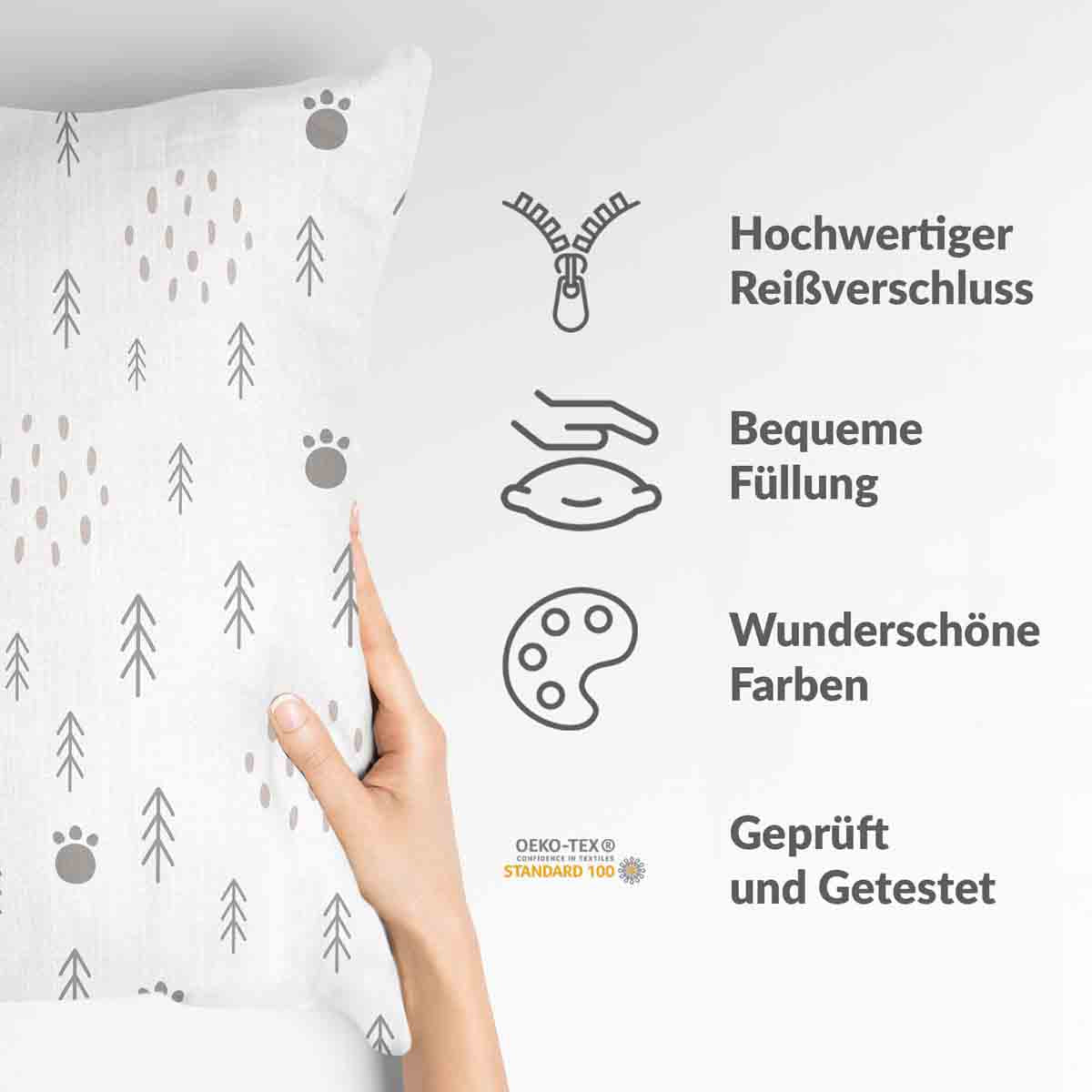 Coussin de santé Empreintes de pattes dans la forêt