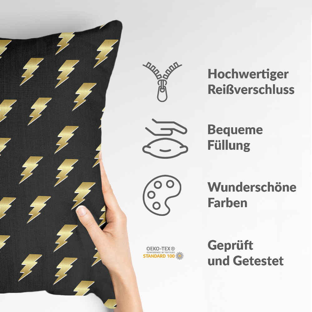 Coussin de santé noir avec Harry Blitz