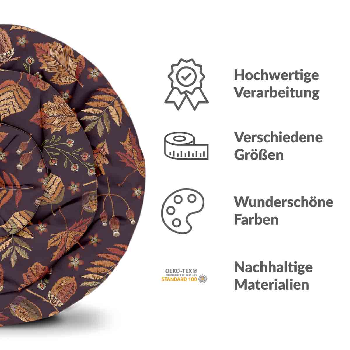 Original Therapiedecke - Ensemble de literie en coton feuilles d'automne brunes