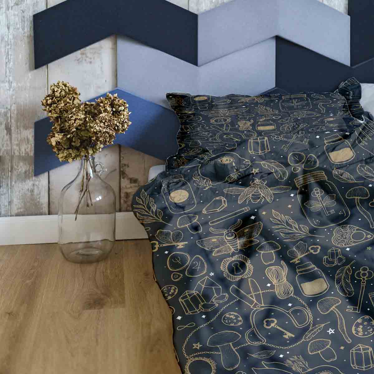 Original Therapiedecke - Ensemble de literie en coton Noir Magie