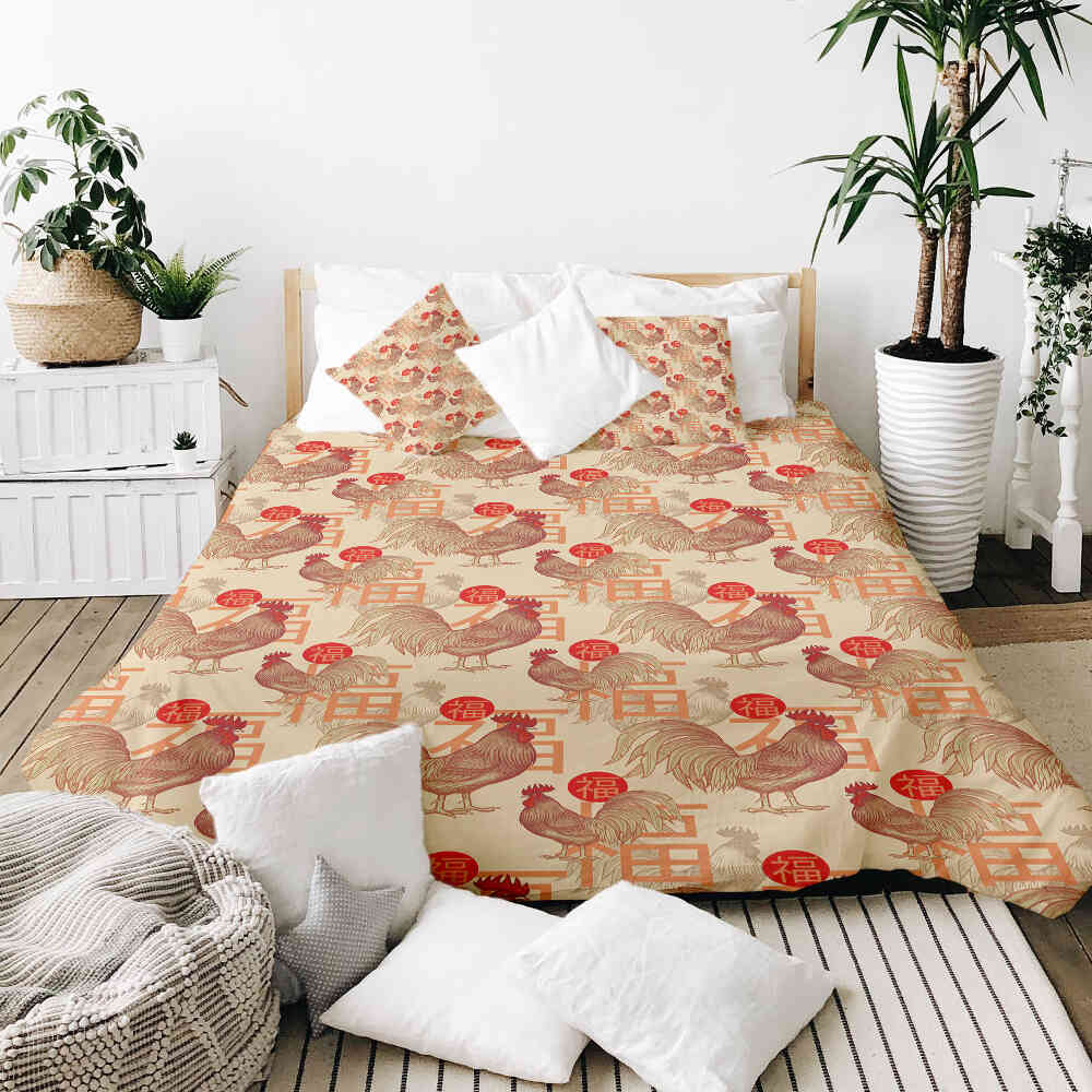 Original Therapiedecke - Ensemble de literie en coton Coq chinois