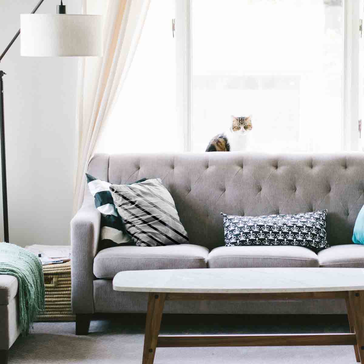 Coussin de santé rayures grises horizontales