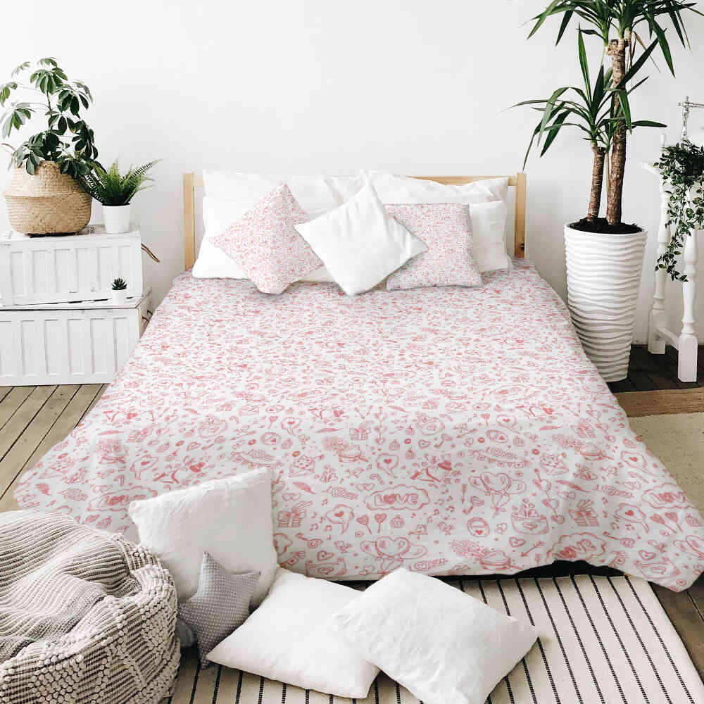 Original Therapiedecke - Ensemble de literie en coton Be my Valentine