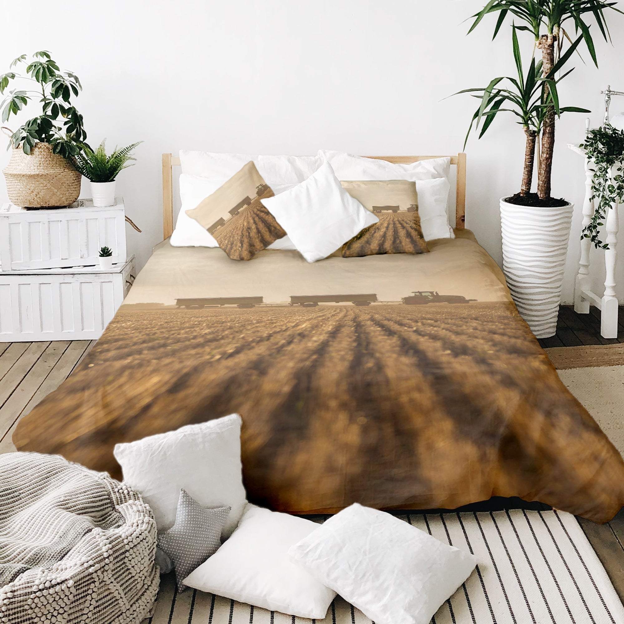 Ensemble de literie couverture thérapeutique brun Acker